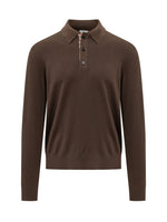 Brown Regular Polo Sweater 1