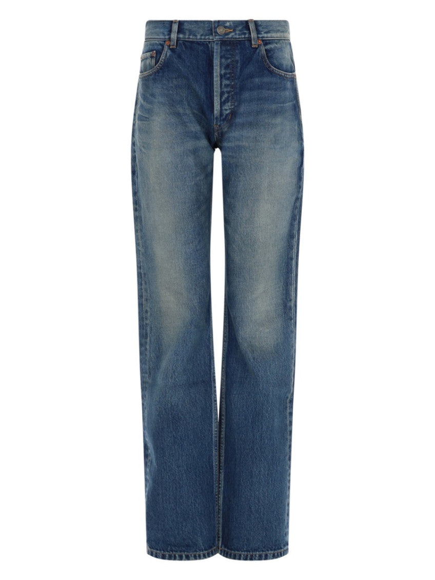 Blue Straight High Rise Jeans 1