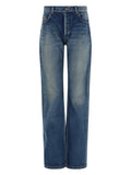 Blue Straight High Rise Jeans 1