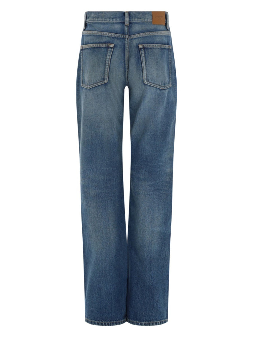 Blue Straight High Rise Jeans 2