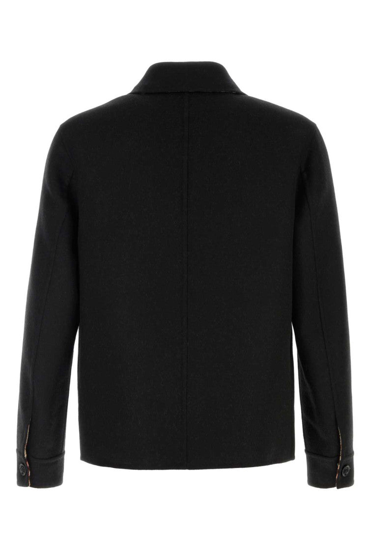 Black Shirt Collar Jacket 2