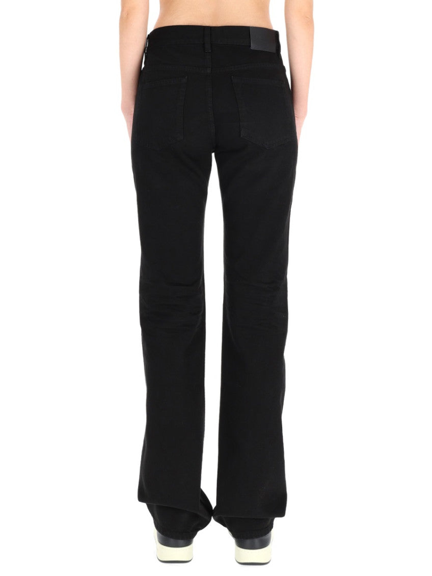 Black Straight Low Rise Jeans 2