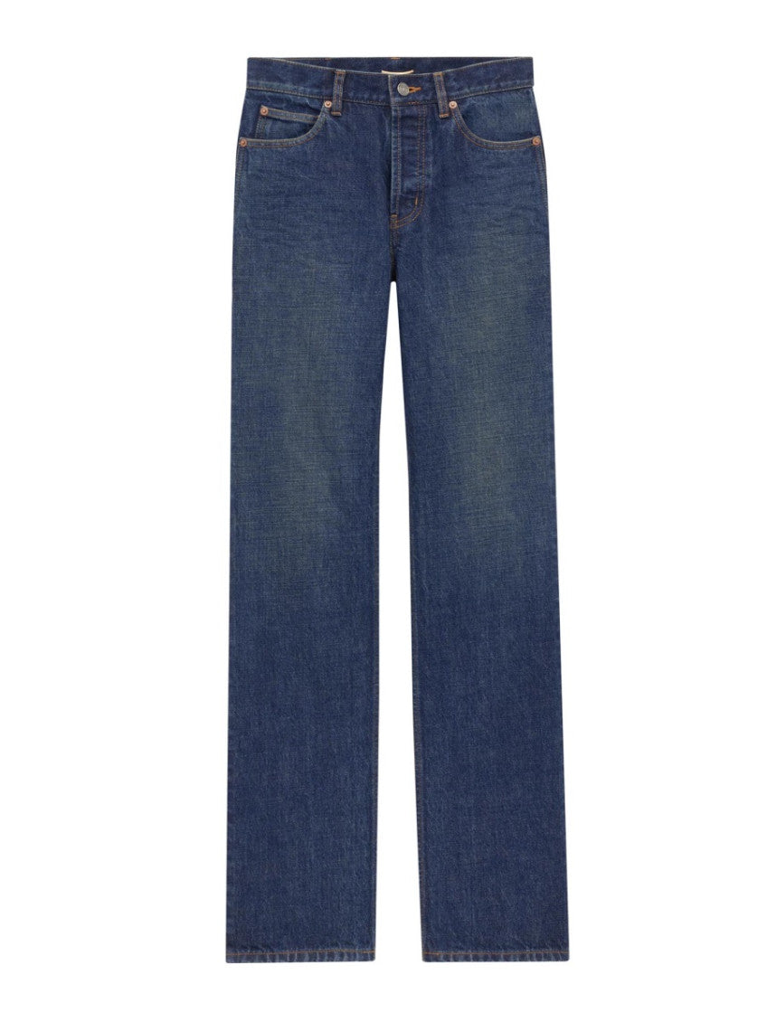 Blue Straight Low Rise Jeans 1
