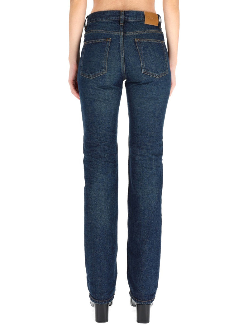 Blue Straight Low Rise Jeans 2