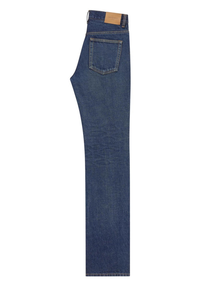 Blue Straight Low Rise Jeans 3