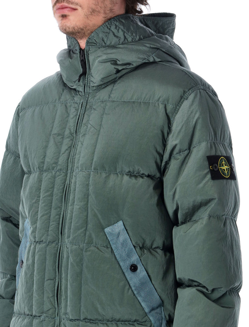 Green Hooded Down Jacket 3