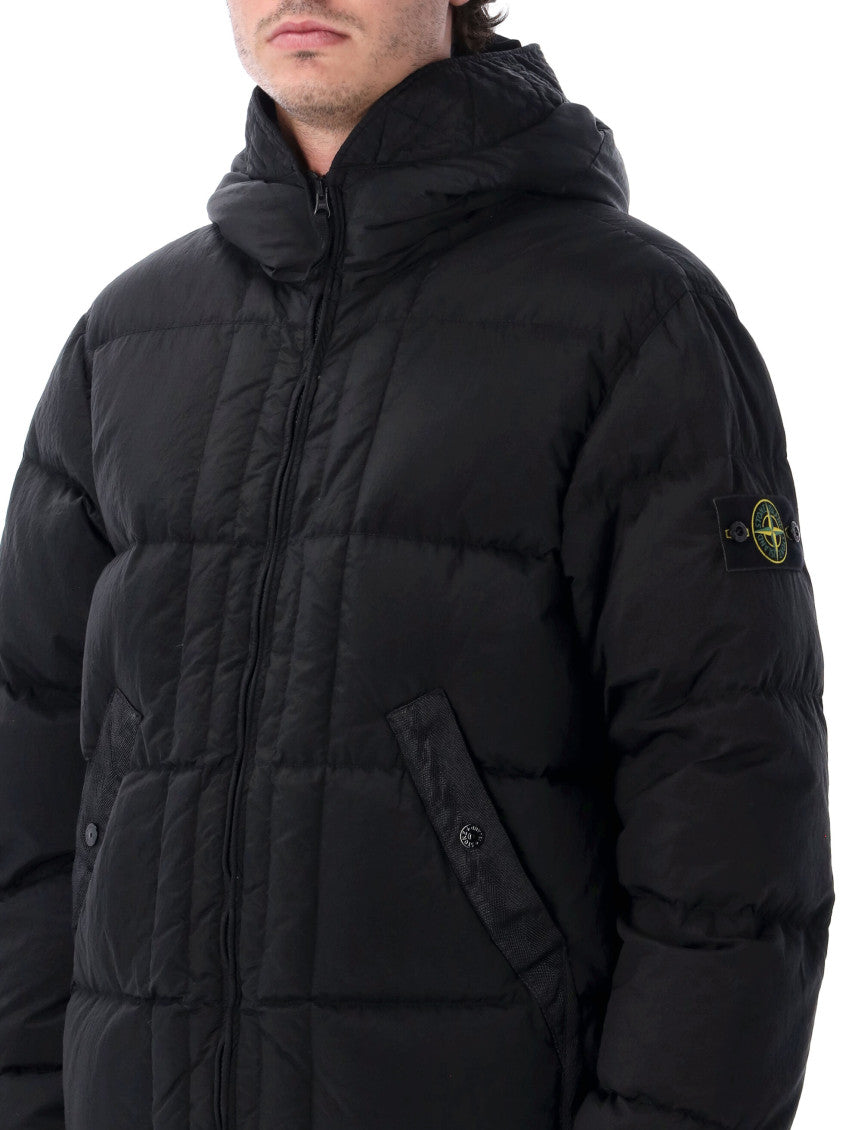 Black Quilted Hood Jacket 3