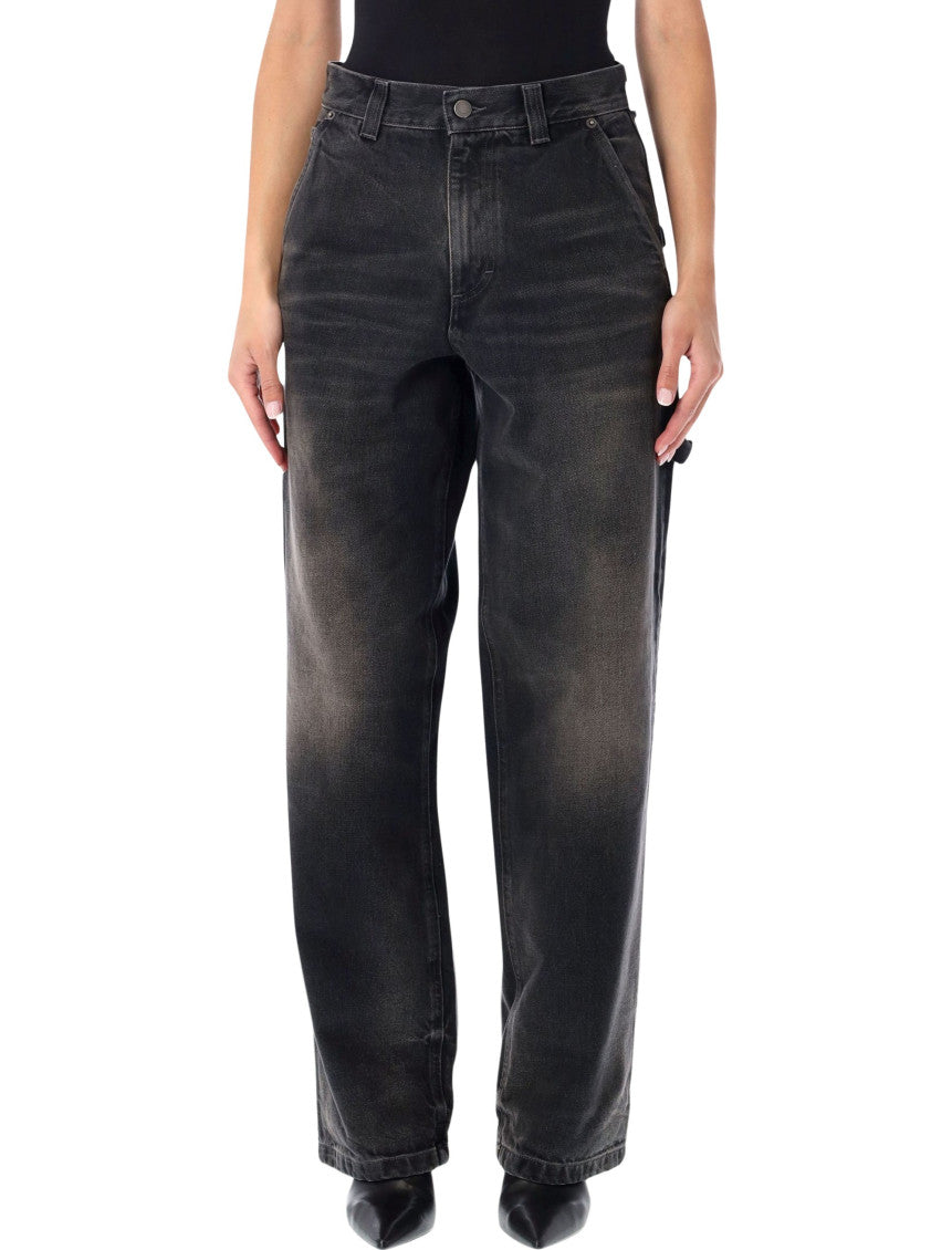 Black Tapered High Rise Jeans 1