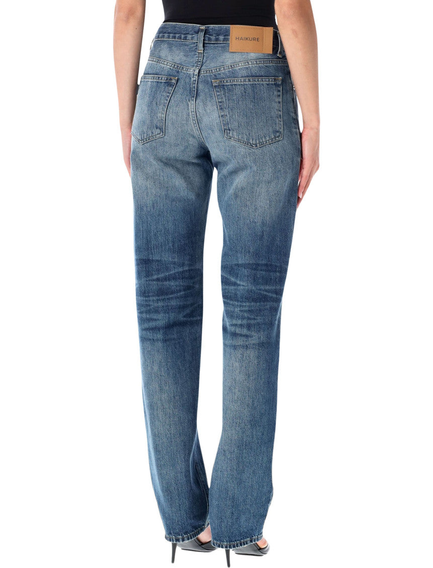 Blue Tapered High Rise Jeans 2