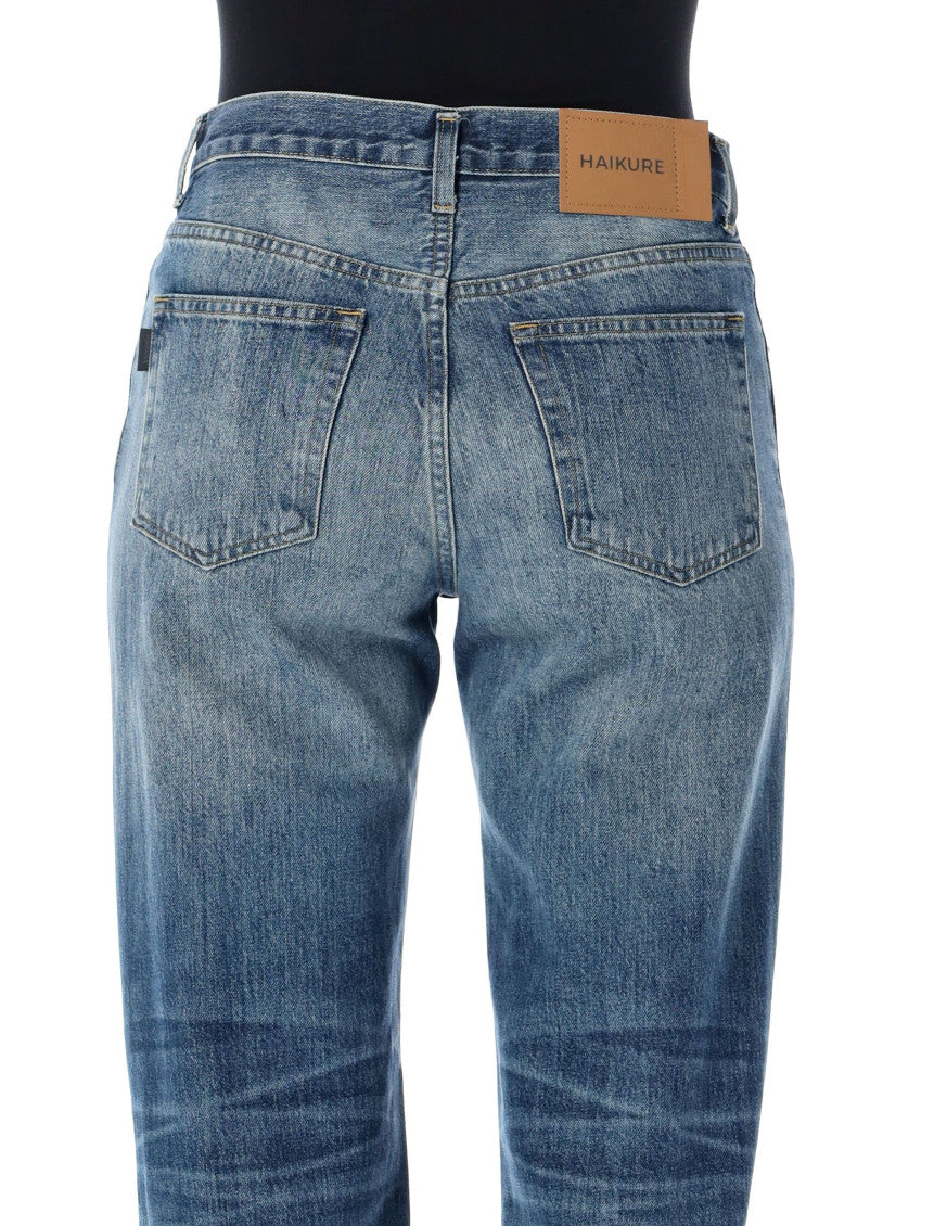 Blue Tapered High Rise Jeans 3