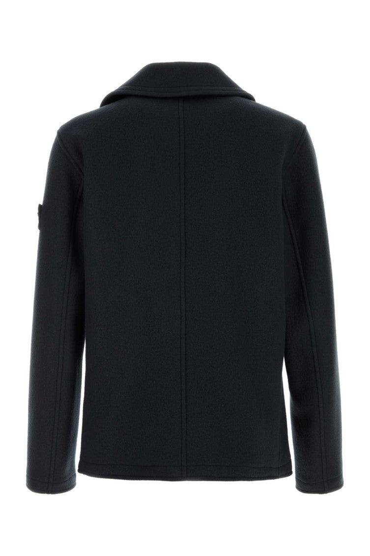 Dark Blue Double Breasted Coat 2