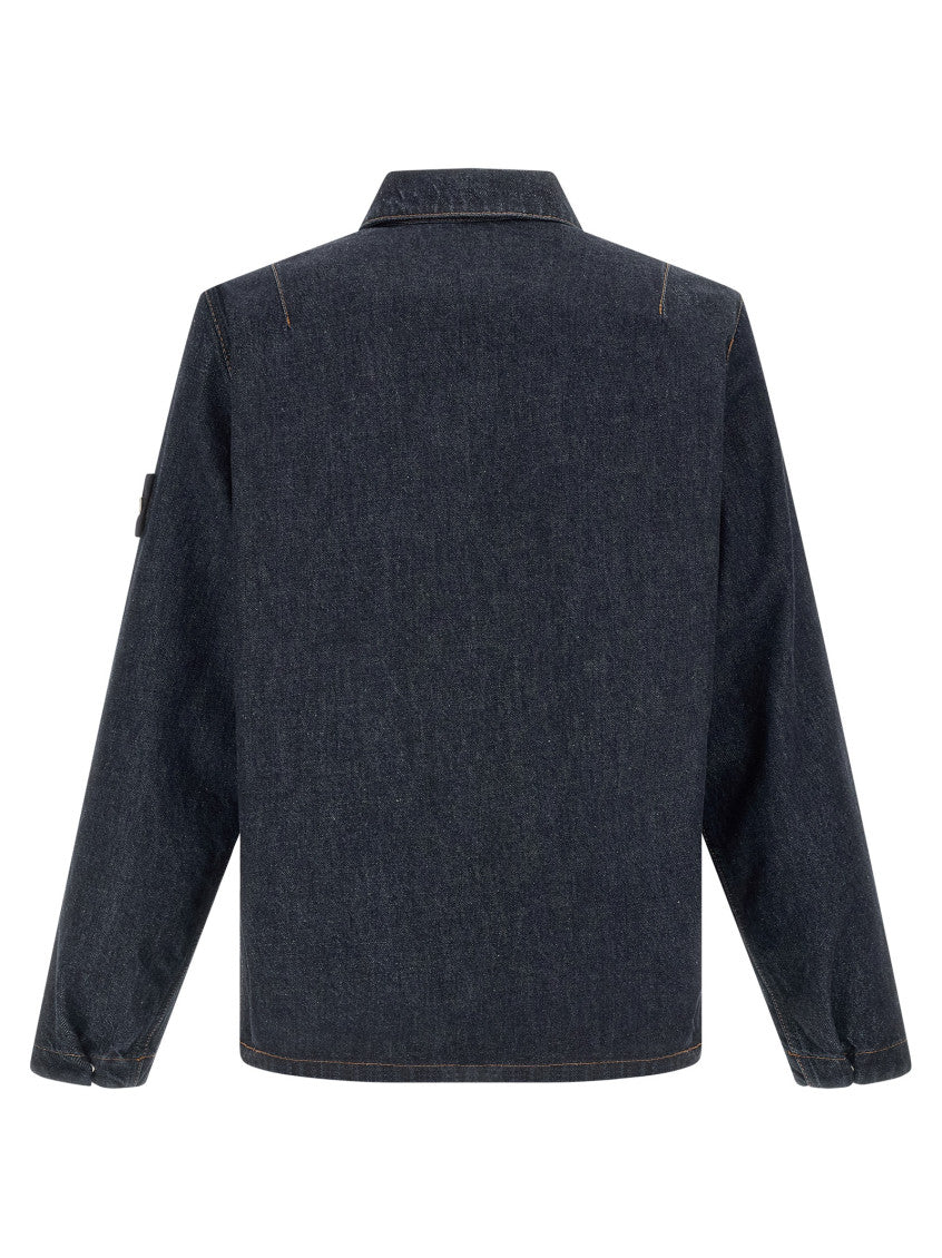 Blue Zip Up Denim Overshirt 2