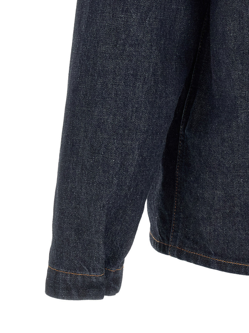 Blue Zip Up Denim Overshirt 4