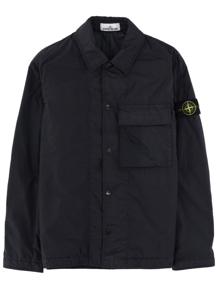 Dark Blue Regular Overshirt 1