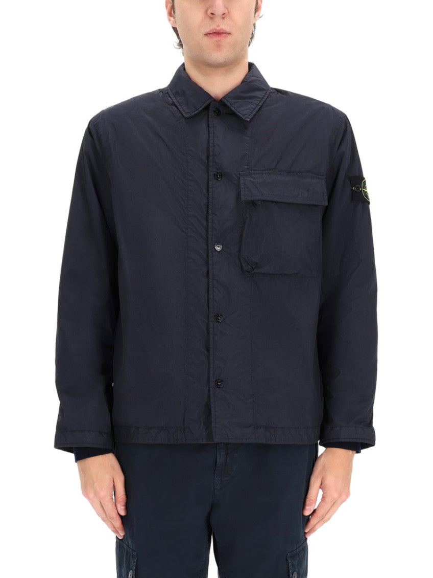 Dark Blue Regular Overshirt 2