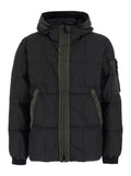 Dark Grey Quilted Hood Jacket 1