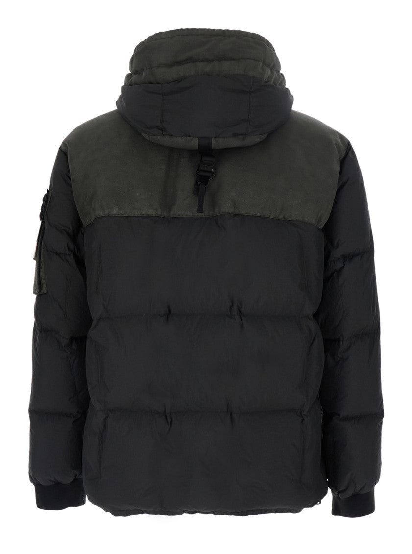 Dark Grey Quilted Hood Jacket 2