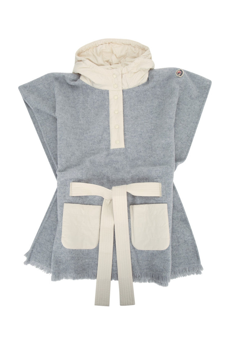 Girls Grey Hooded Cape 1
