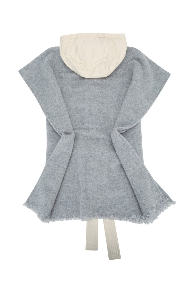 Girls Grey Hooded Cape 2