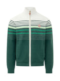 Green Stripes Zip Up Cardigan 1