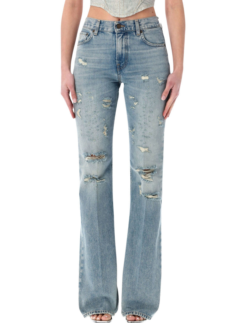 Blue Straight High Rise Jeans 1