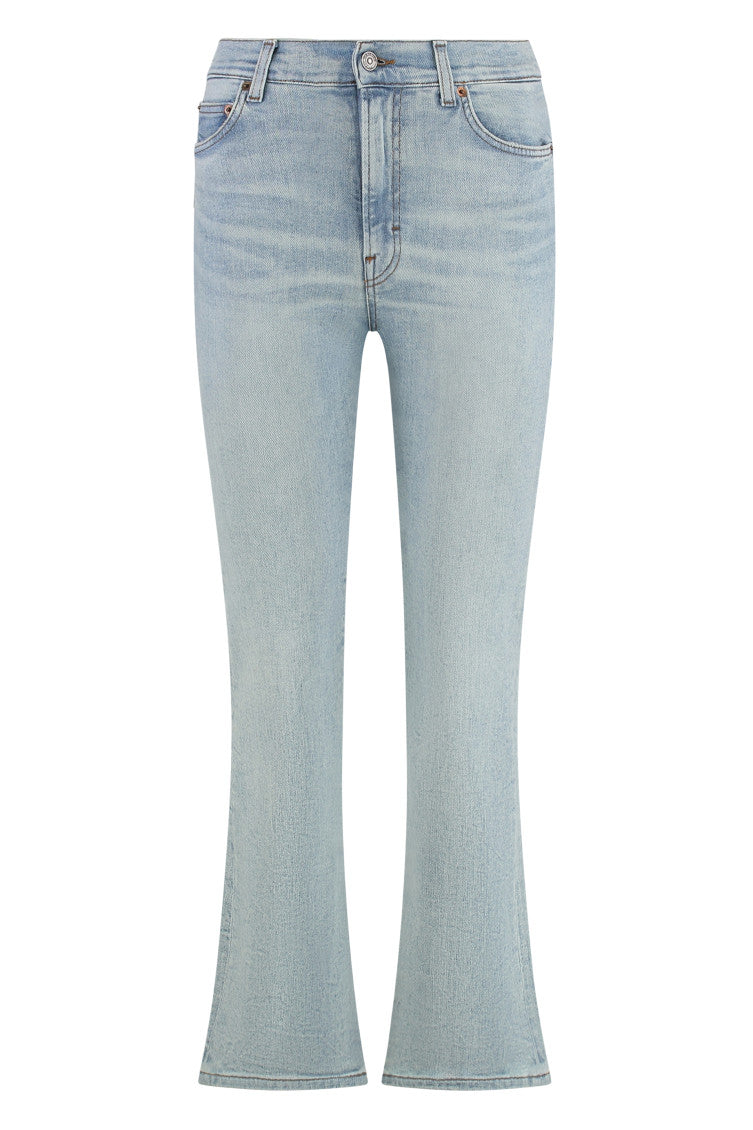 Light Blue Bootcut Mid Rise Jeans 1