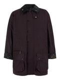 Maroon Relaxed Waxed Jacket 1