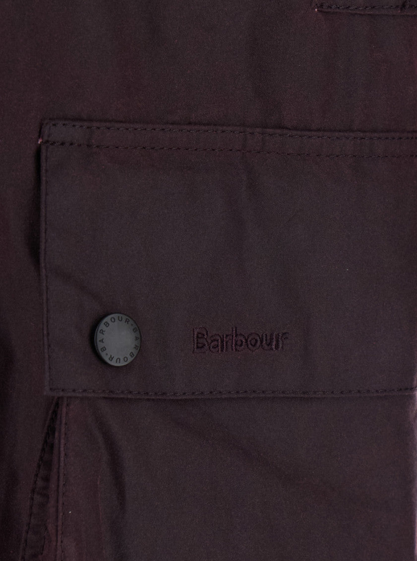 Maroon Relaxed Waxed Jacket 4