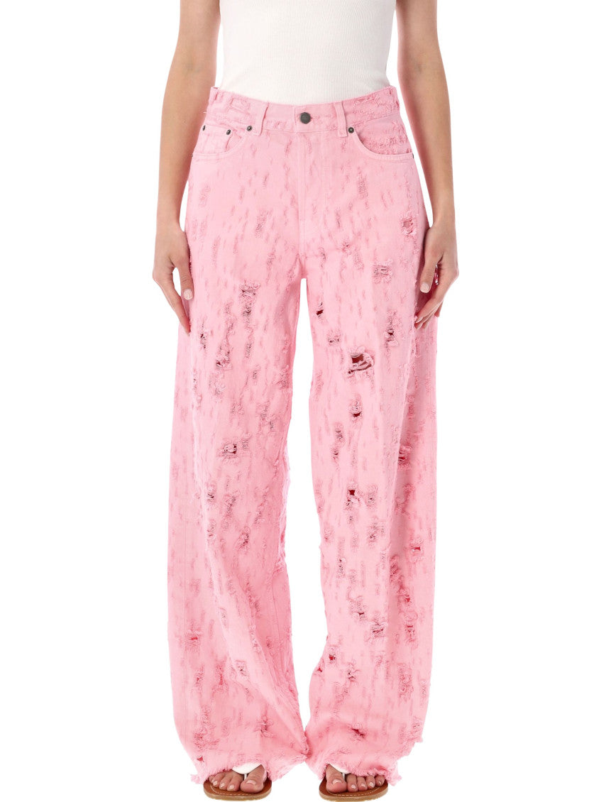 Pink Relaxed High Rise Jeans 1