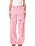 Pink Relaxed High Rise Jeans 1