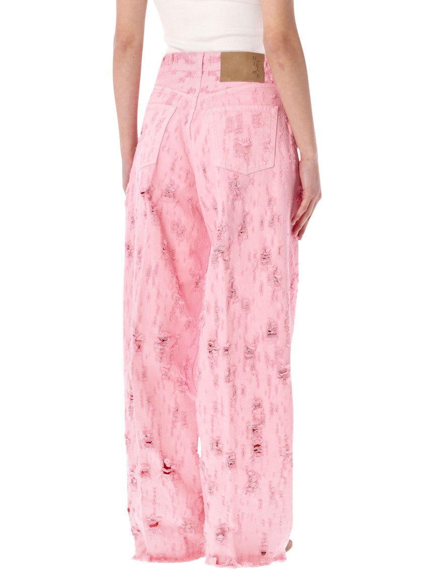 Pink Relaxed High Rise Jeans 2