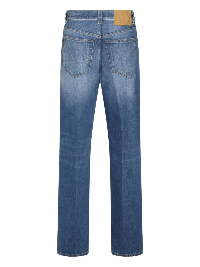Blue Straight High Rise Jeans 2