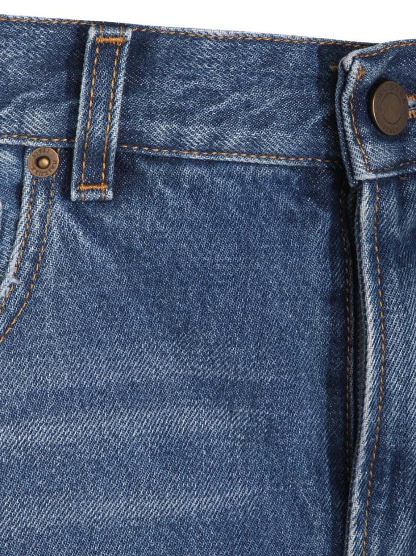 Blue Straight High Rise Jeans 3