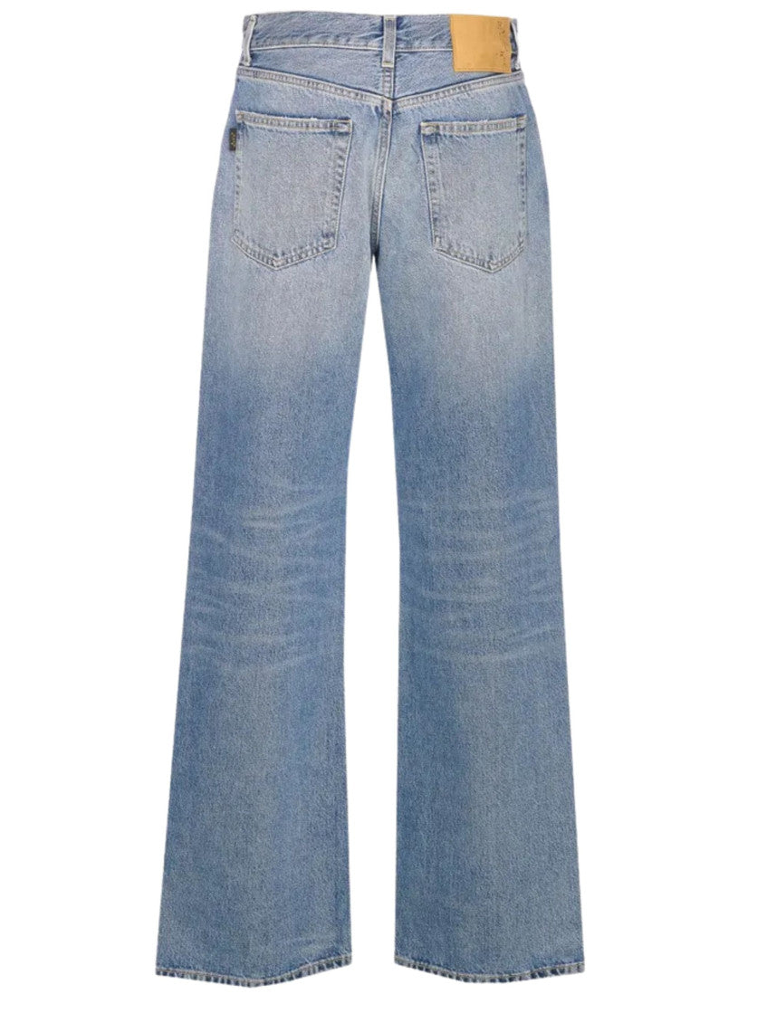 Light Blue Flared High Rise Jeans 2