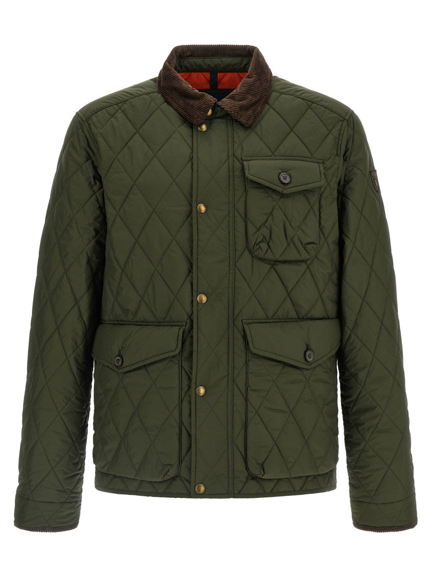 Olive Quilted Regular Jacket 1