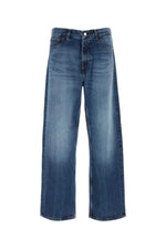 Blue Loose Mid Rise Jeans 1