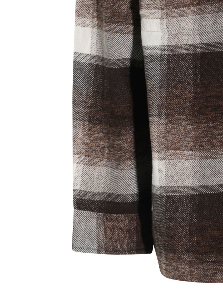 Brown Relaxed Check Shirt 4