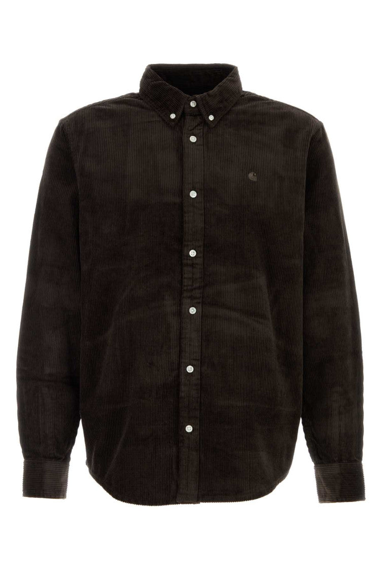 Dark Brown Corduroy Shirt 1