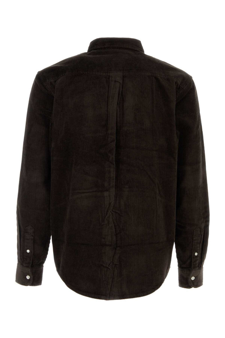 Dark Brown Corduroy Shirt 2