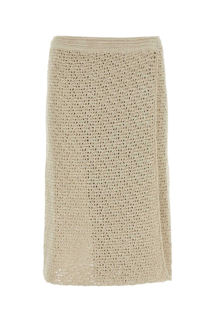 White Cotton Crochet Skirt 1