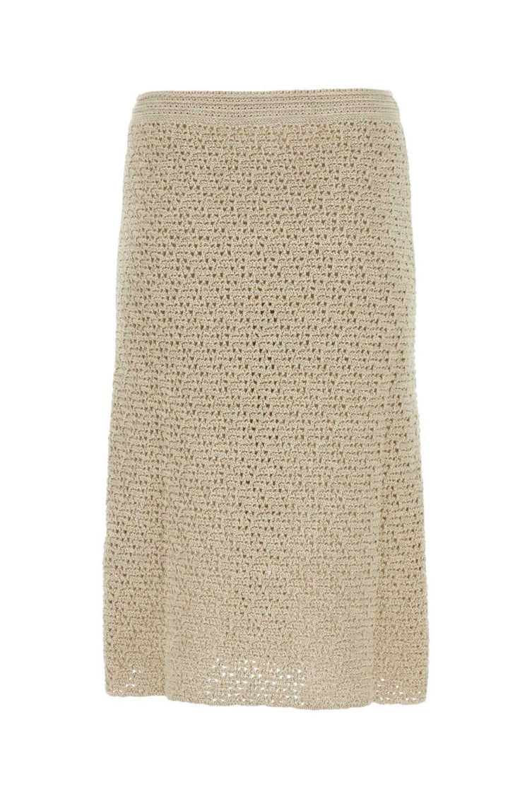 White Cotton Crochet Skirt 2