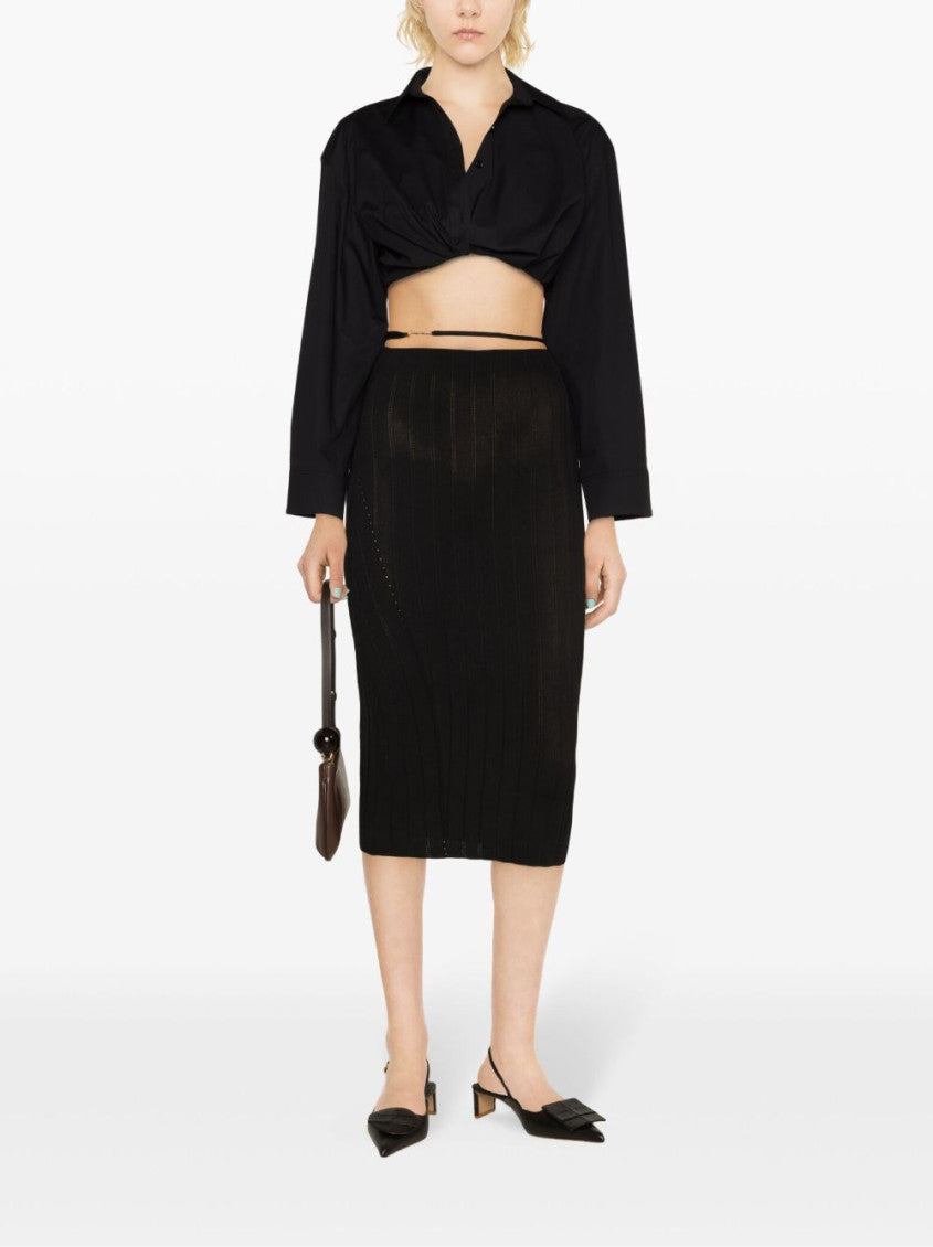 Black La Jupe Pralu midi skirt 2
