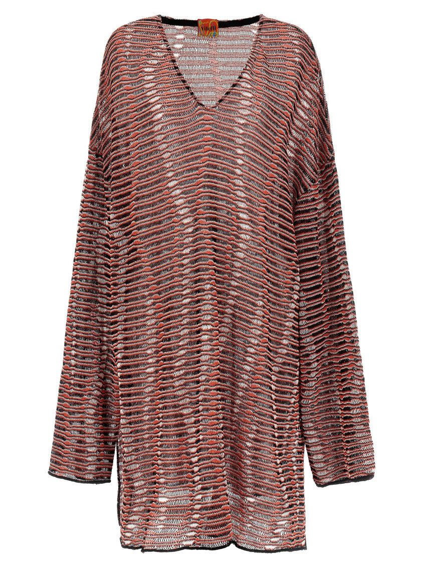Multicolor Wave Jacquard Sweater 1