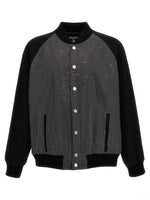 Black Rhinestone bomber jacket 1
