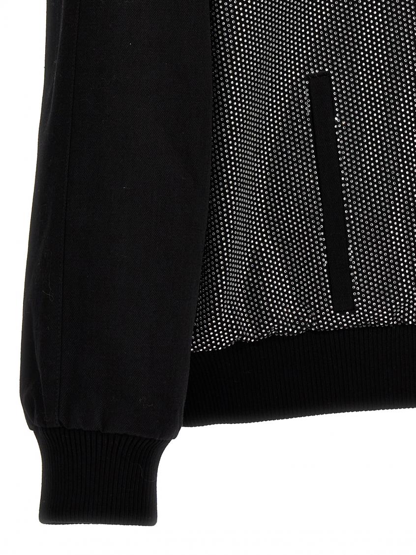 Black Rhinestone bomber jacket 3