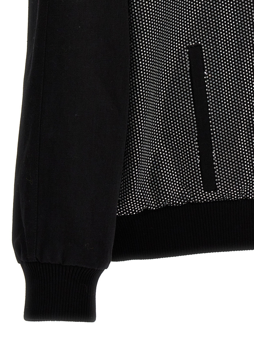 Black Rhinestone bomber jacket 4