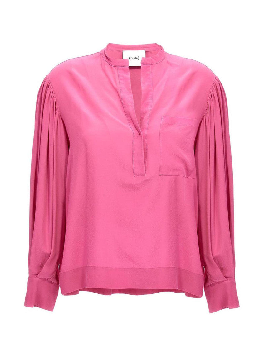 Pink Silk Bloshirt 1