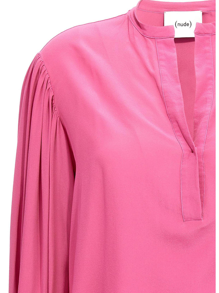 Pink Silk Bloshirt 3