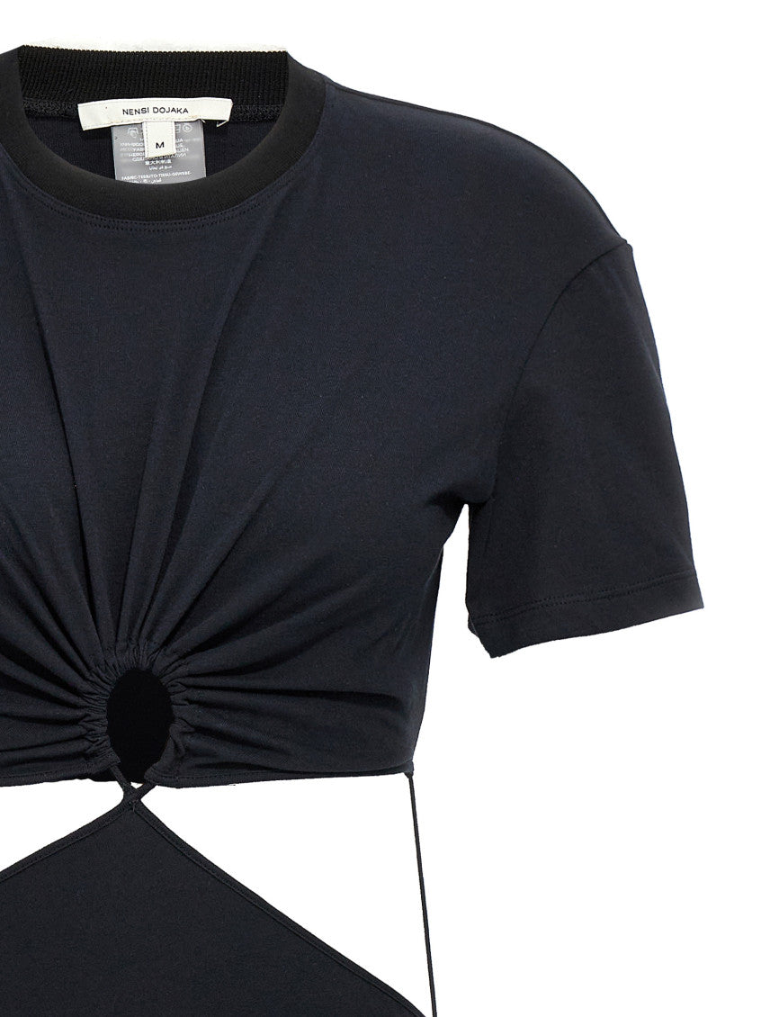 Black Cut-out t-shirt dress 3