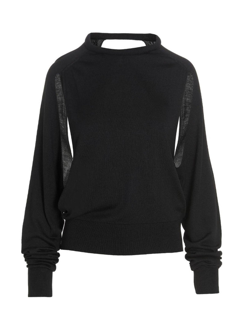 Black Cut Out Insert Top Sweater 1